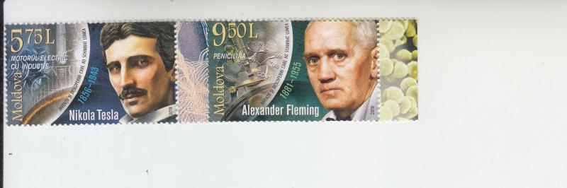 2018 Moldova Tesla & Fleming Inventors (Scott 982-83) MNH