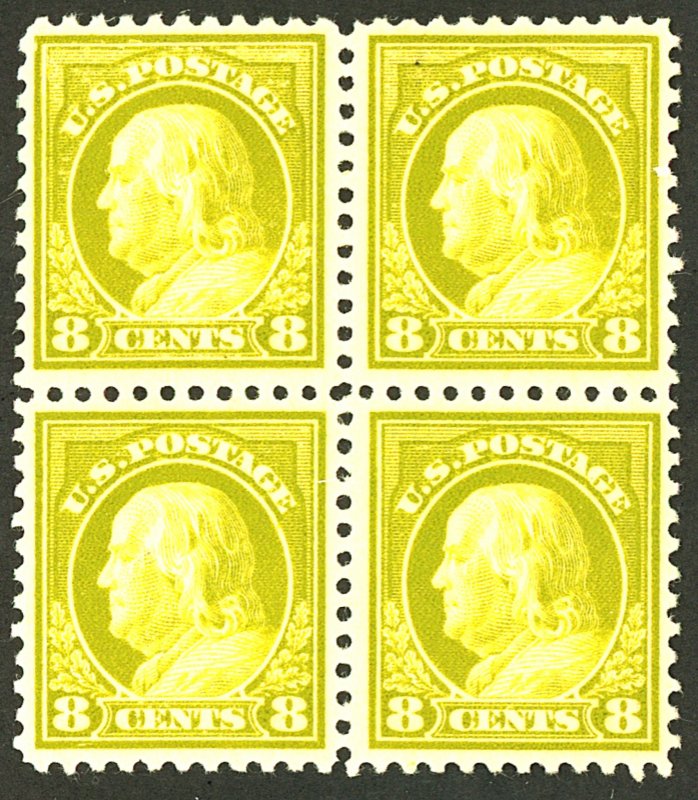 U.S. #508 MINT BLOCK OF 4 OG LH