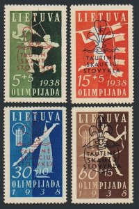 Lithuania B47-B50,MNH.Mi 421-424. National Scout Jamboree,1938.Javelin,Archery,