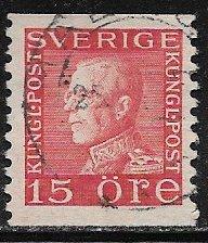 Sweden 168, 15o King Gustav V, used, F-VF