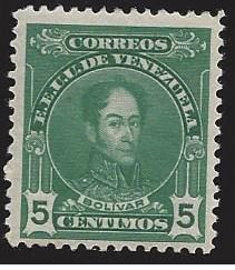 Venezuela #259 mint single, Simon Bolivar, Issued 1915