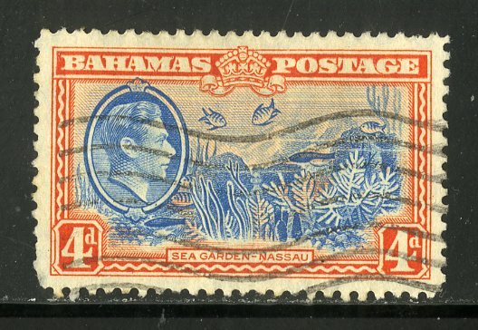 BAHAMAS 106 USED SCV $1.25 BIN .60 MARINE LIFE