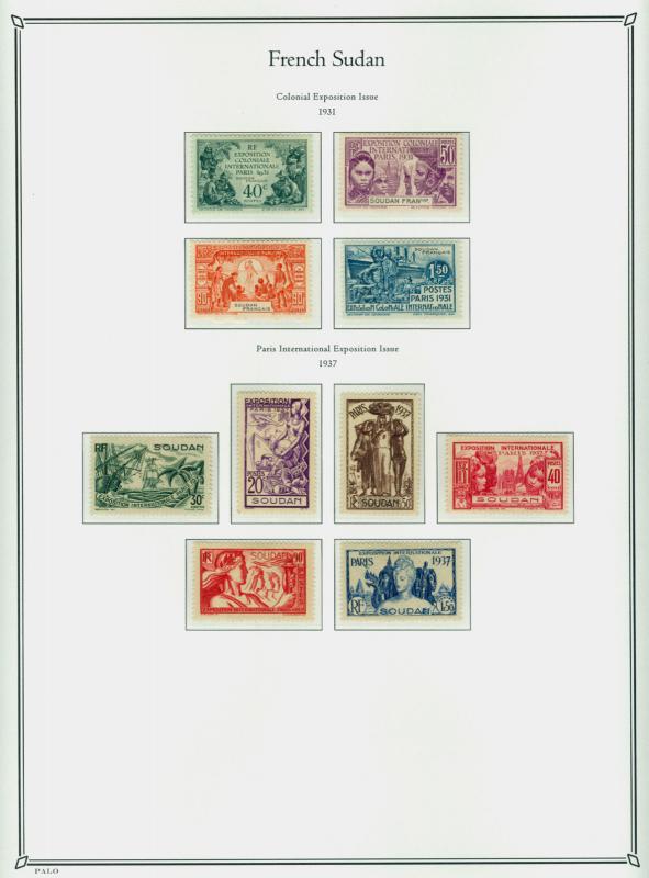 French Colonies 1892-1940 - Complete MINT Collection of 13 different Colonies /*