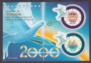 2000 Tonga 1564-1567/B35 Millennium - Dove of Peace 8,50 €