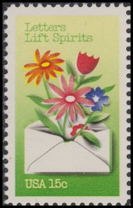 US 1807 Letter Writing Letters Lift Spirits 15c single (1 stamp) MNH 1980 