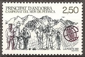 Andorra-French 408 MNH 1991 Petanque Championships