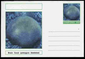 CHARTONIA, Fantasy - Brain Coral - Postal Stationery Card...