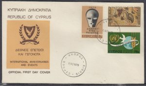 Cyprus Scott 346-8 FDC - Intl. Events & Anniversaries
