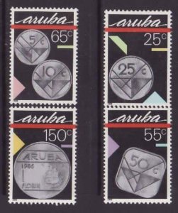 Aruba-Sc#32-5- id5-unused NH set-Coins-1988-