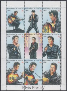 SENEGAL Sc # 1350a-i CPL MNH SHEETS of 9 DIFF - ELVIS