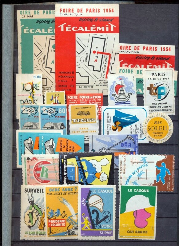 France Paris Foire MH Unused MNH Poster Labels (Appx 70 Items) NS 525