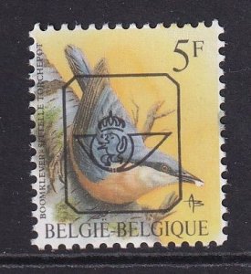 Belgium  #1224  MNH  1988  birds 5f  pre cancelled  sittelle torchepot