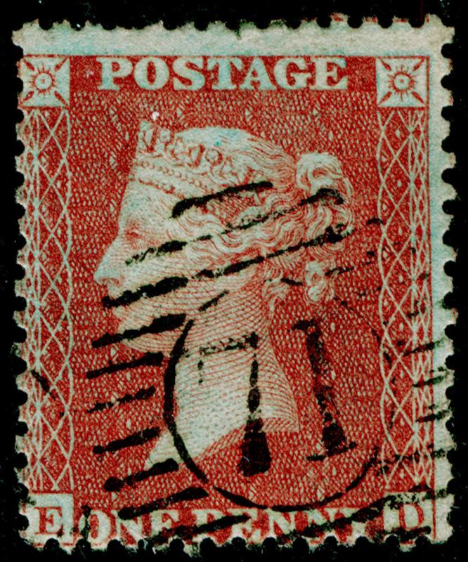 SG30, 1d brick-red, LC14, FINE USED. Cat £45. ED