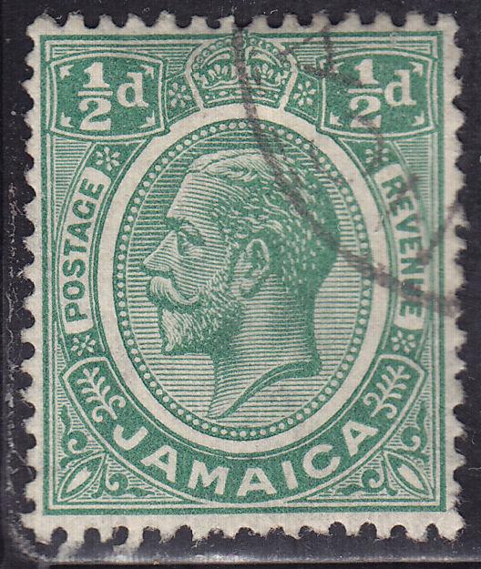 Jamaica 101 USED 1921 King George V ½d