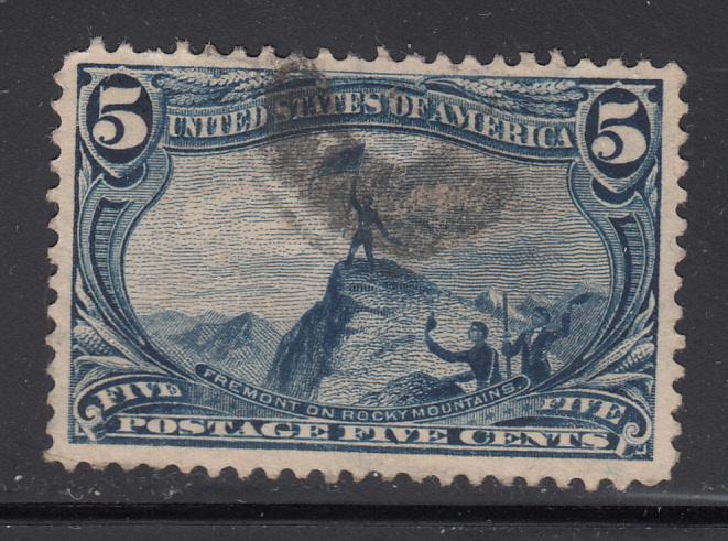 USA 1898 used Scott #288 5c Fremont on Rocky Mountains Trans-Mississippi - pe...