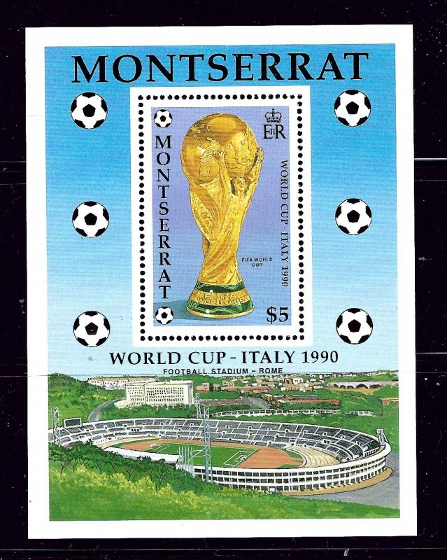 Montserrat 752 MNH 1990 Soccer  S/S