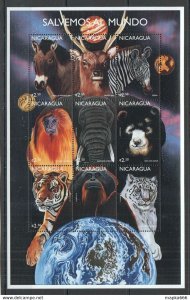 1996 Nicaragua Fauna Wild Animals We'Ll Save The World 1Kb ** Nw0483