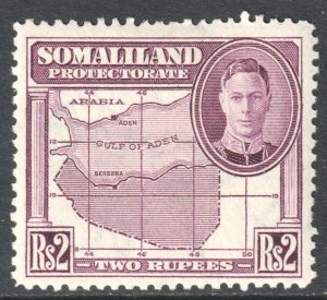 Somaliland Scott 105 - SG114, 1942 George VI 2r MH*