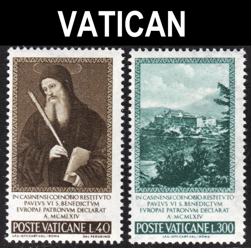 Vatican City Scott 414-15 complete set F to VF mint OG NH. Lot #A.  FREE...