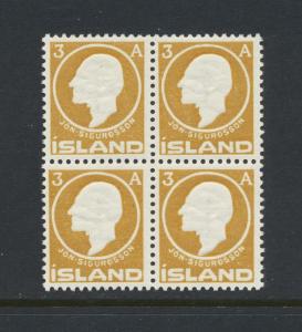 ICELAND 1911, 3a BLOCK, VF NH Sc#87 CAT$61 (SEE BELOW)