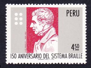 Peru 150th Anniversary of Braille System 1v SG#1321
