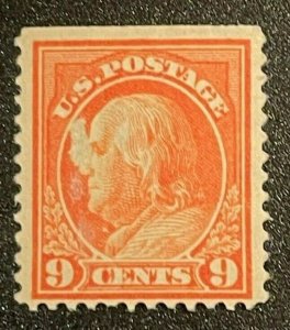 Scott#: 415 - Benjamin Franklin 9c 1914 single stamp MOG/DG - Lot 2