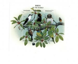 Tanzania 1997 - Birds of The World - Sheet of 6 Stamps - MNH