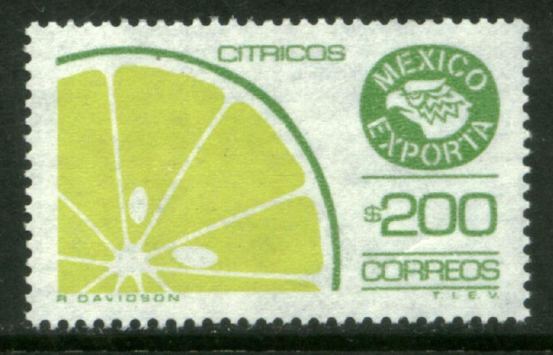 MEXICO Exporta 1584a, $200P Citrus Unwmk Thin Paper 3 MINT, NH. VF.