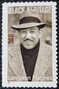 US #3557, MNH Single, Langston Hughes, SCV $.70 L12 