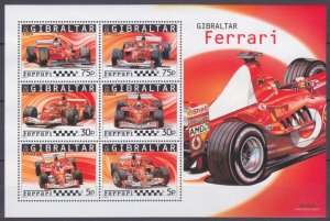 2004 Gibraltar 1105-1110/B64 Cars / Ferrari 8,50 €