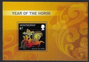 MONTSERRAT SGMS1538 2013 YEAR OF THE HORSE  MNH