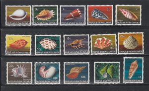 Papua New Guinea # 265-279, Sea Shells, Mint NH, 1/2 Cat.