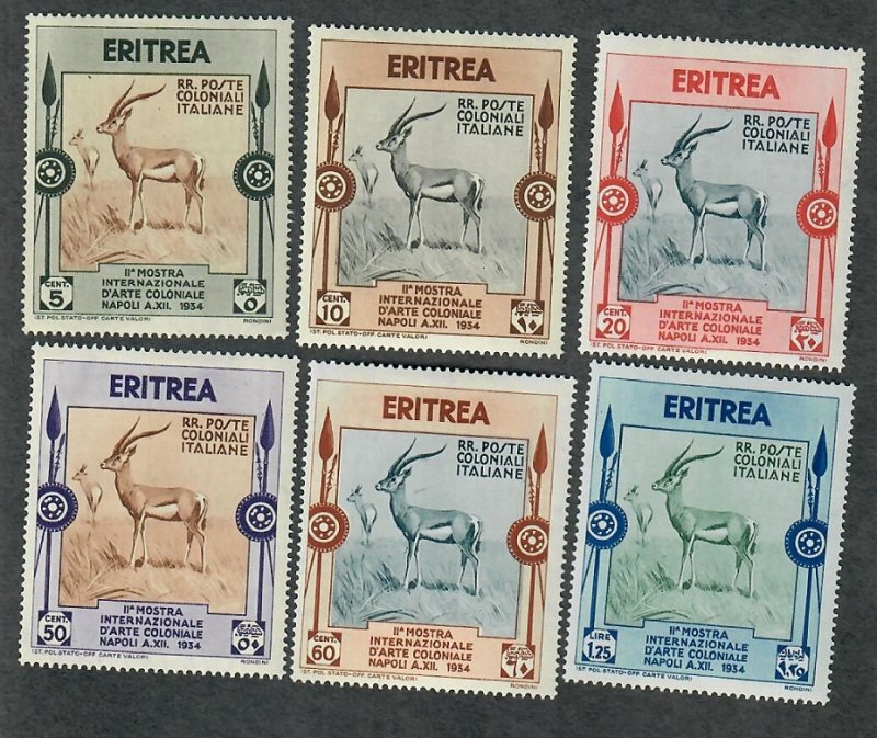 Eritrea 175 - 180 Colonial Arts Mint Very Lightly Hinged singles