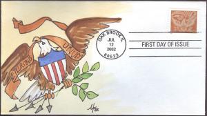 #3646 Coverlet Eagle Fox FDC