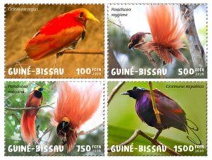Guinea-Bissau - 2020 Bird-of-Paradise Birds - 4 Stamp Set - GB200114c