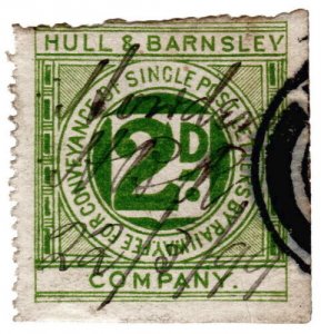 (I.B) Hull & Barnsley Railway : Letter Stamp 2d 