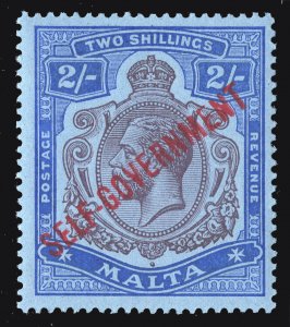 MOMEN: MALTA SG #111 1922 MULT CROWN CA MINT OG NH £250++ LOT #66876*