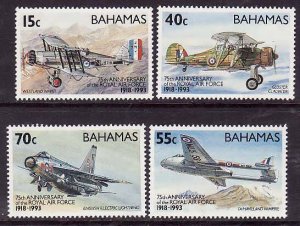 Bahamas-Sc#771-4- id9-unused NH set-RAF-Fighter Planes-1993-please note that th