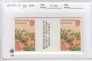 Falkland Isls Dependencies 1L53-8 Grasses gutter pairs mnh