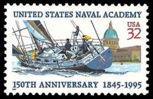 PCBstamps   US #3001 32c Navel Academy, MNH, (3)