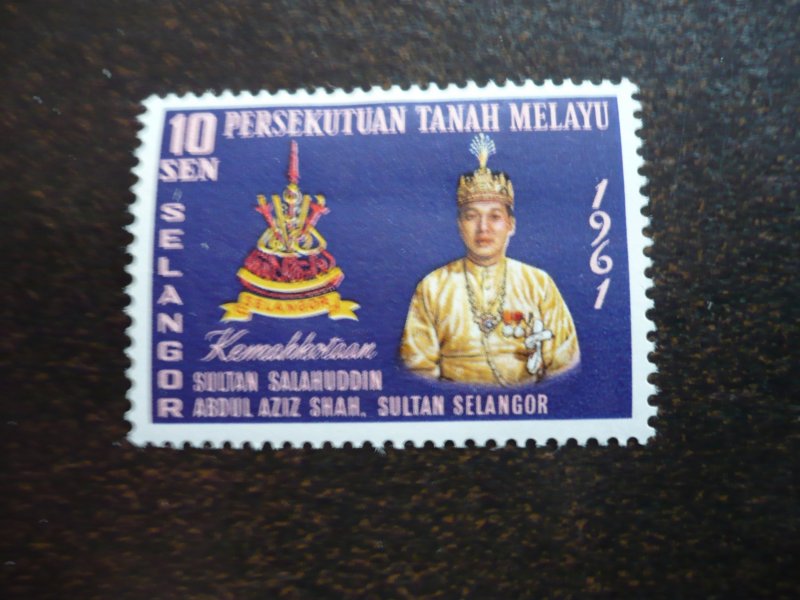 Stamps - Malaya Selangor-Scott# 113 Mint Hinged Set of 1 Stamp