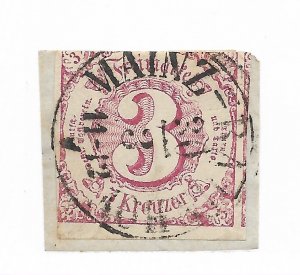 German State Thurn & Taxis #53 The 1862 3Kr Rose Used  C.V. $30.00
