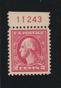 US 527 2c Washington Plate #11243 Single Mint XF-Gem OG NH