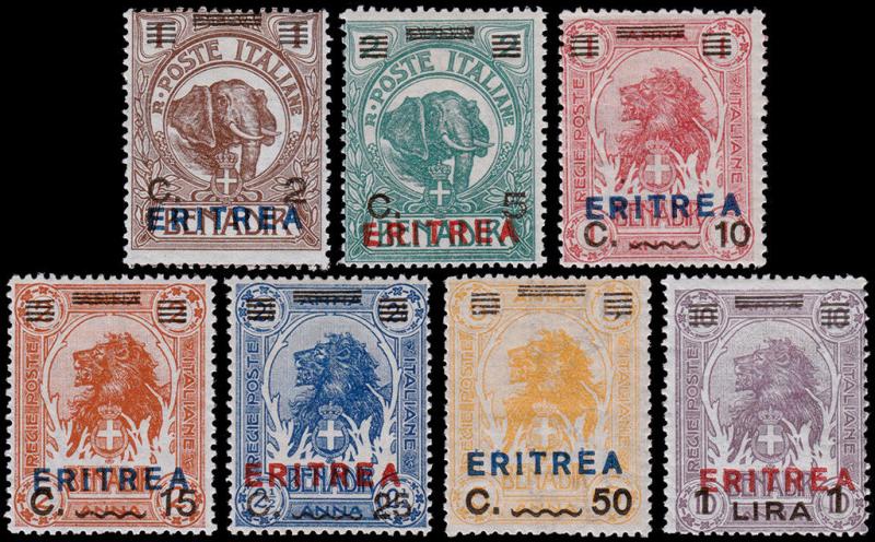 Eritrea Scott 81-87 (1924) Mint LH VF Complete Set, CV $82.50 B