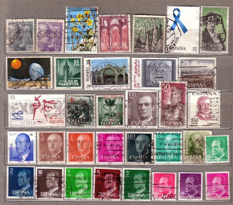 ESPANA SPAIN Different Used Stamps Lot #212