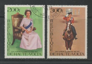 Thematic Stamps Others - UPPER VOLTA 1977 QE II SILVER JUBILEE 448/9 2v used