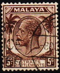 Straits Settlements. 1936 5c S.G.263 Fine Used