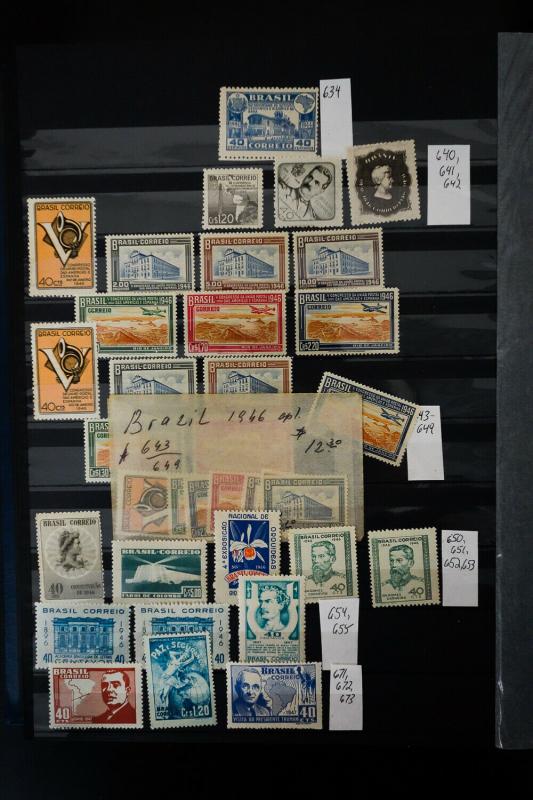 Brazil 1930s to 1990s Stamp Collection