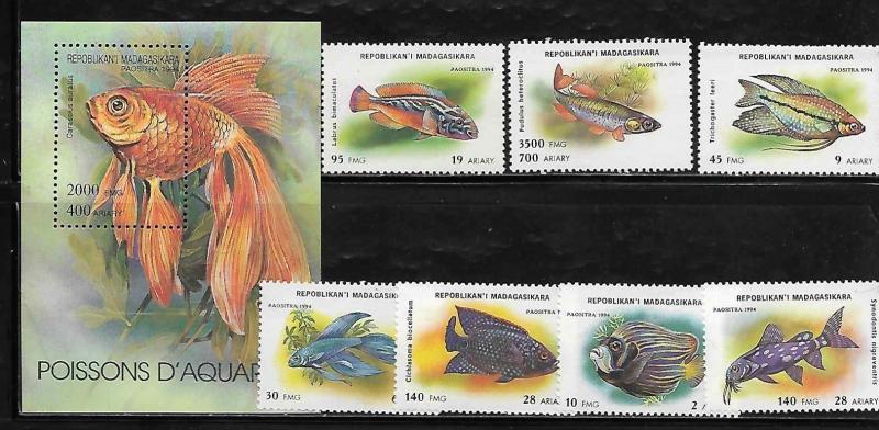 Malagasy 1192-99 Fish Mint NH