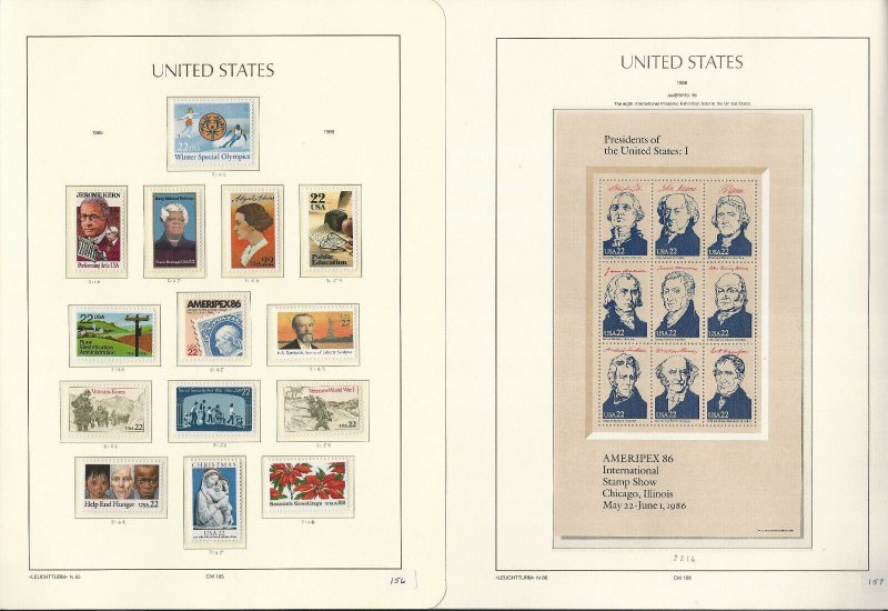 United States Stamp Collection Lighthouse Hingless Album 1972-1987, JFZ